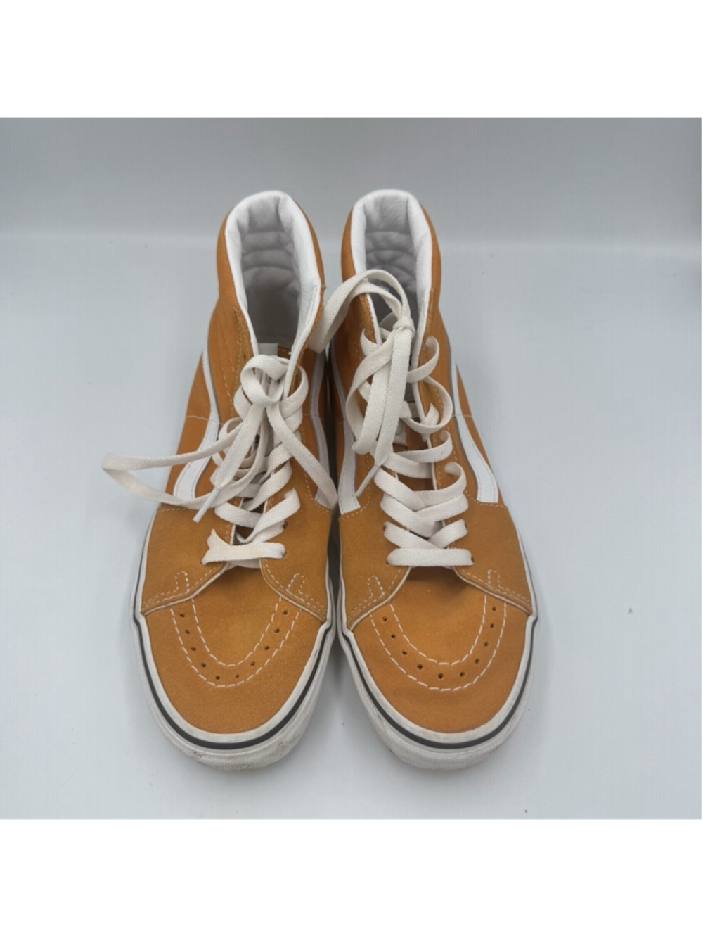 Vans Men's Sk8-Hi Suede Canvas Sneaker in Amazing Desert Sun / True White 6.5 - Picture 4 of 12